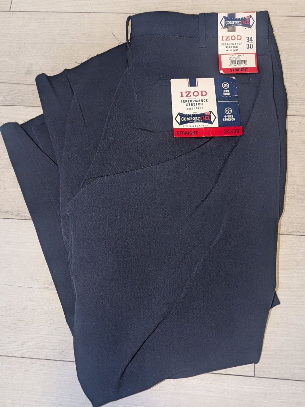 IZOD Comfort Flex Performance Stretch Dress Pants Mens Sz 34 x 30 - NWT